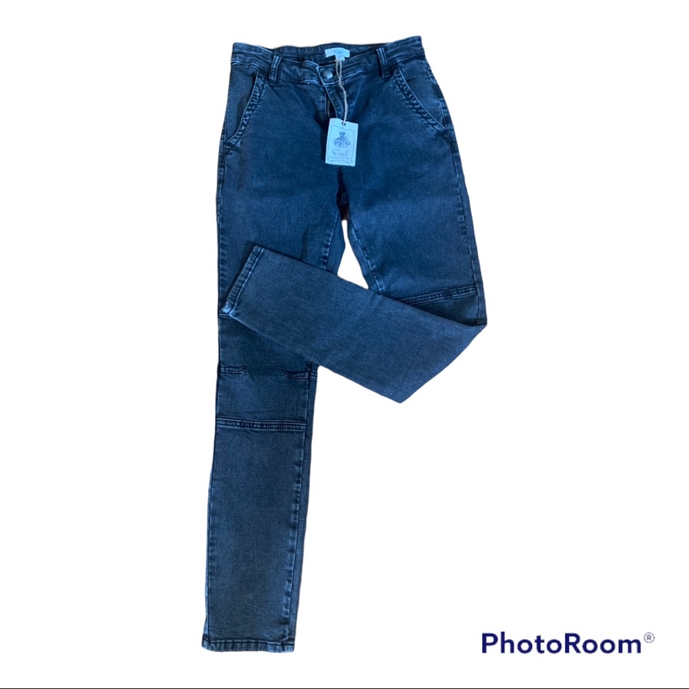 Womens Easel Brand Dark Charcoal “Motto” Skinny Pants